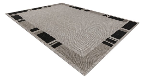 Koberec SIZAL FLOORLUX 20195 strieborný / čierny