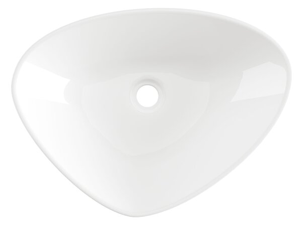Invena Trigono, asymetrické umývadlo na dosku 500x405, INV-CE-58-001-W