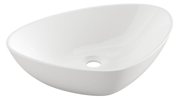 Invena Trigono, asymetrické umývadlo na dosku 500x405, INV-CE-58-001-W