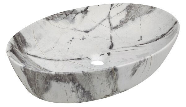 Invena Kafe, umývadlo na dosku 620x420x140 mm, imitácia kameňa-béžová matná, INV-CE-62-721-C