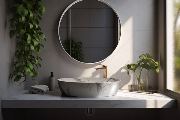 Invena Kafe, umývadlo na dosku 620x420x140 mm, imitácia kameňa-béžová matná, INV-CE-62-721-C