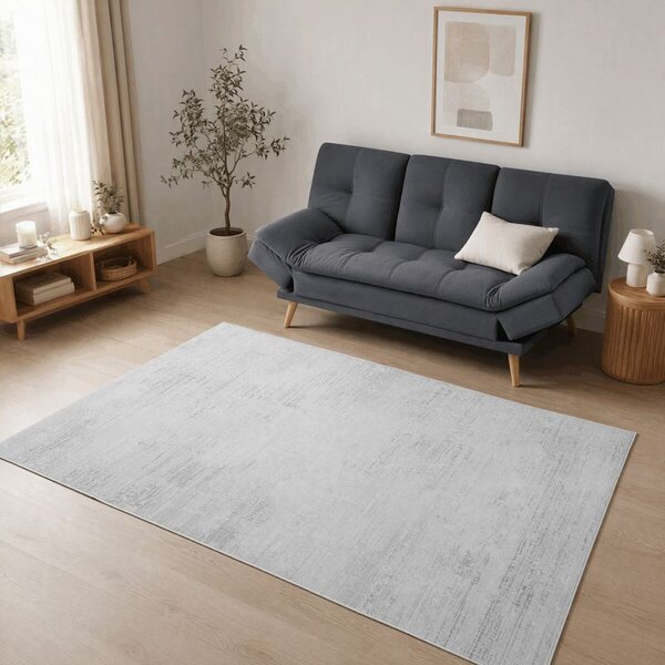 KOB-L3125, Moderný kusový koberec 160x230, sivý, so vzorom