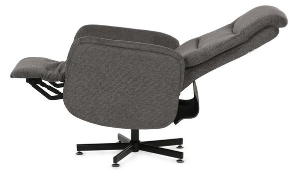 TV-C5479 GREY2, Elektrické polohovacie kreslo, sivá látka, otočné s nastaviteľnou výškou