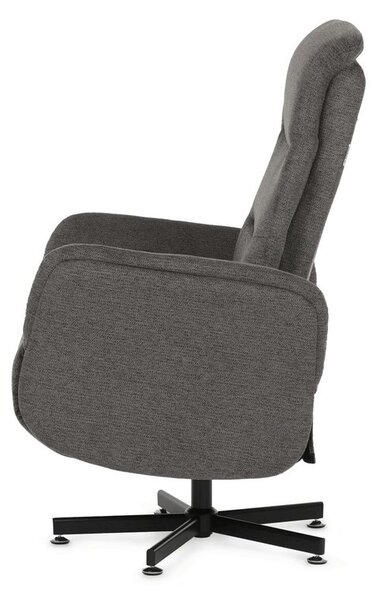 TV-C5479 GREY2, Elektrické polohovacie kreslo, sivá látka, otočné s nastaviteľnou výškou