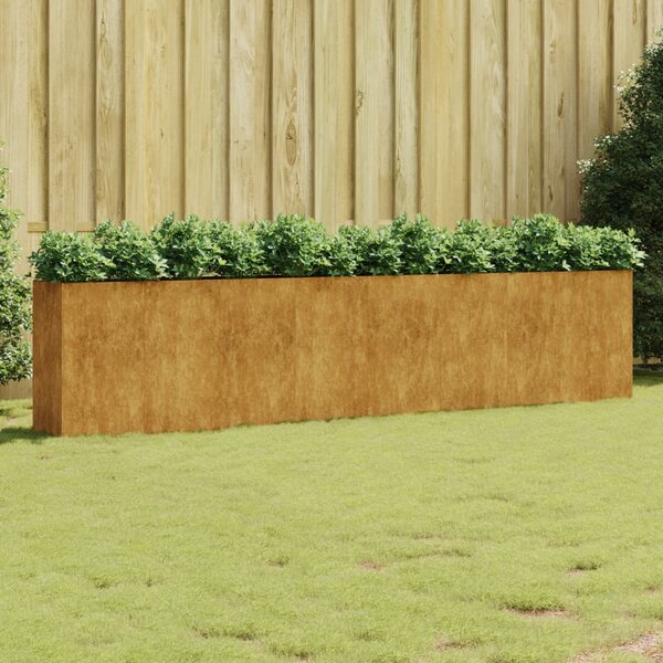 Záhradný vyvýšený záhon 360x40x80 cm korténová oceľ