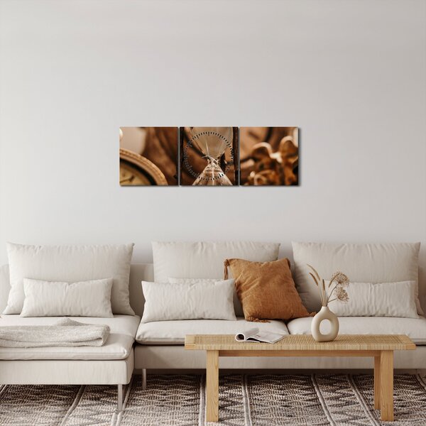 Obraz - presýpacie hodiny (s hodinami) (90x30 cm)