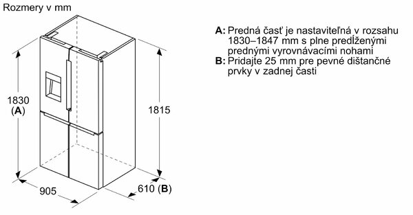 Bosch KFI96AXEA - Americká chladnička