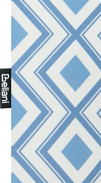 Sada 3 vonkajších dekoratívnych vankúšov biela svetlomodrá polyester 45 x 45 cm štvorcový tvar moderný štýl záhrada exteriér