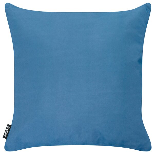 Sada 3 vonkajších dekoratívnych vankúšov biela svetlomodrá polyester 45 x 45 cm štvorcový tvar moderný štýl záhrada exteriér