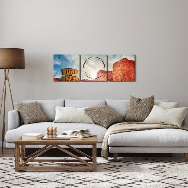 Obraz ukazovateľa s nápisom (s hodinami) (90x30 cm)