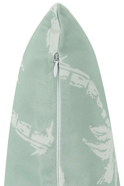 Sada 3 vonkajších dekoratívnych vankúšov biela svetlozelená polyester moderný štýl záhrada exteriér