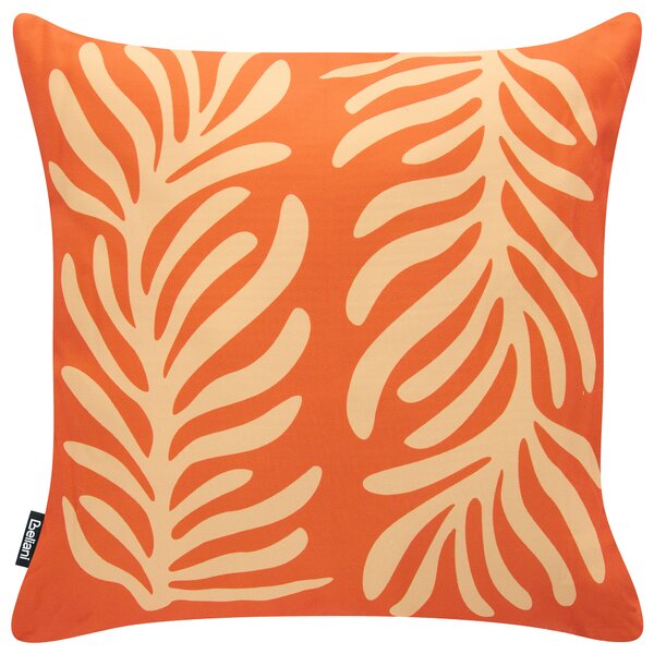 Sada 2 vonkajších dekoratívnych vankúšov oranžová polyester 45 x 45 cm štvorcový tvar moderný štýl záhrada exteriér