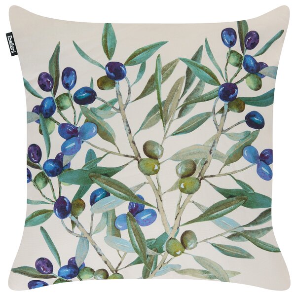Sada 2 vonkajších dekoratívnych vankúšov svetlobéžová polyester 45 x 45 cm štvorcový tvar moderný štýl záhrada exteriér
