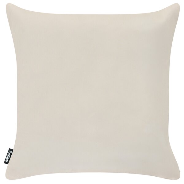 Sada 2 vonkajších dekoratívnych vankúšov svetlobéžová polyester 45 x 45 cm štvorcový tvar moderný štýl záhrada exteriér
