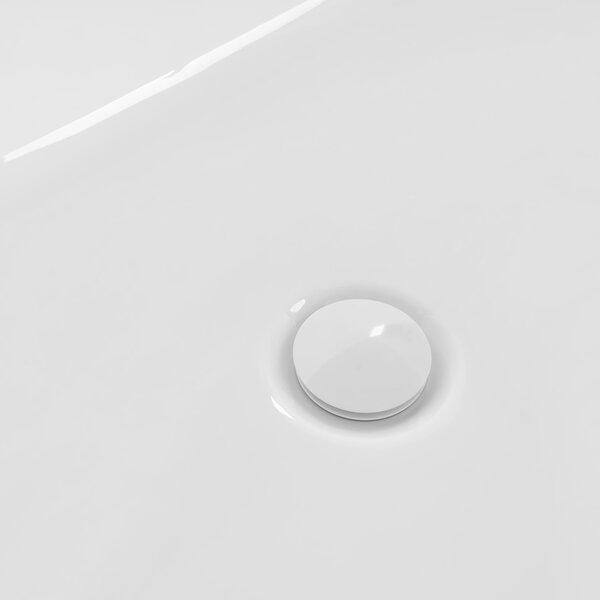 Voľne stojaca vaňa biela solid surface 160 cm s tenkým okrajom moderný štýl kúpeľňa