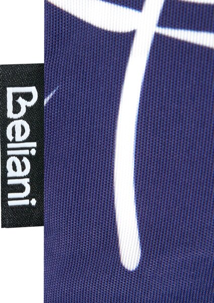 Sada 3 vonkajších dekoratívnych vankúšov biela tmavomodrá polyester moderný štýl záhrada exteriér