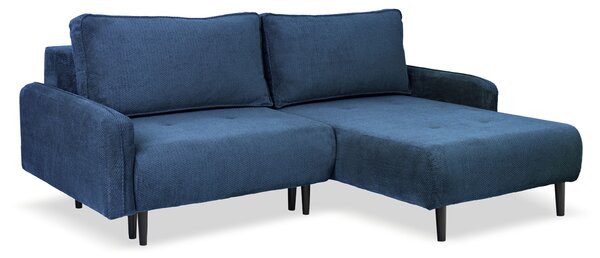 Rohová rozkladacia sedačka s úložným priestorom Meta - tmavomodrá Strana: Pravá