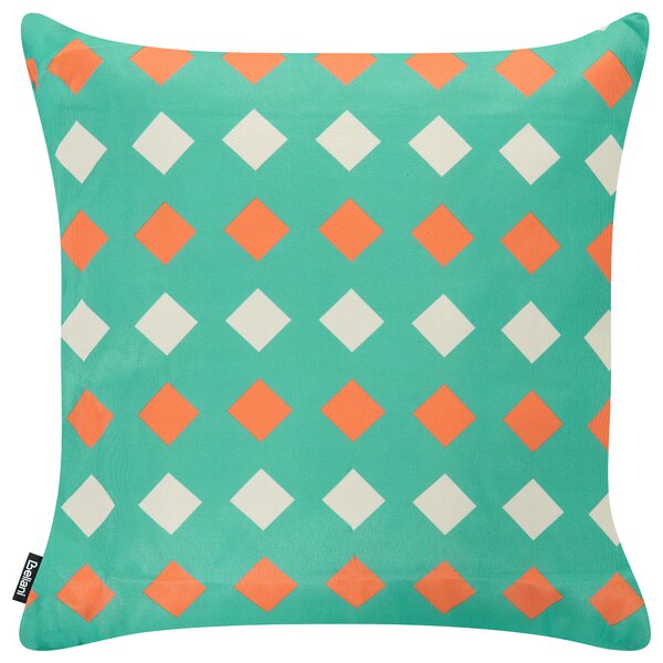 Sada 3 vonkajších dekoratívnych vankúšov viacfarebná polyester geometrický vzor moderný štýl záhrada exteriér