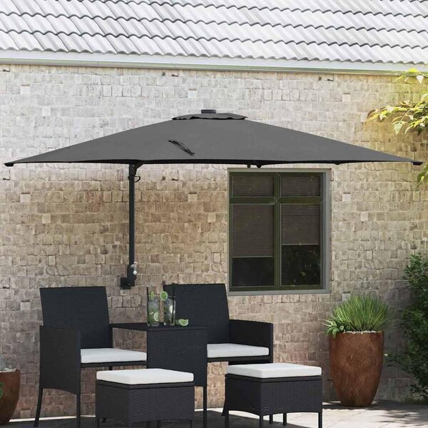 Maison Exclusive – záhradný slnečník, farba antracit, rozmer 248,5 x 247,5 x 160 cm