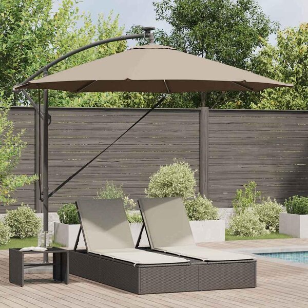 Maison Exclusive – Slnečník, 294 x 294 x 248 cm, polyester a hliník, farba: svetlohnedá (taupe)