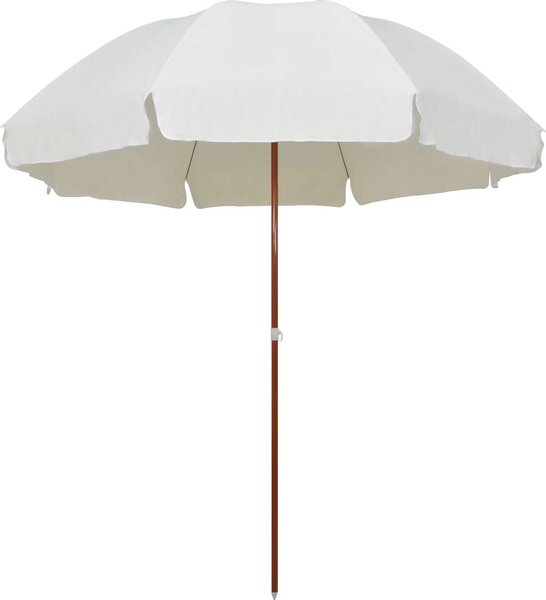 Maison Exclusive – slnečník s oceľovým nosníkom, 300 cm, farba piesok/biela