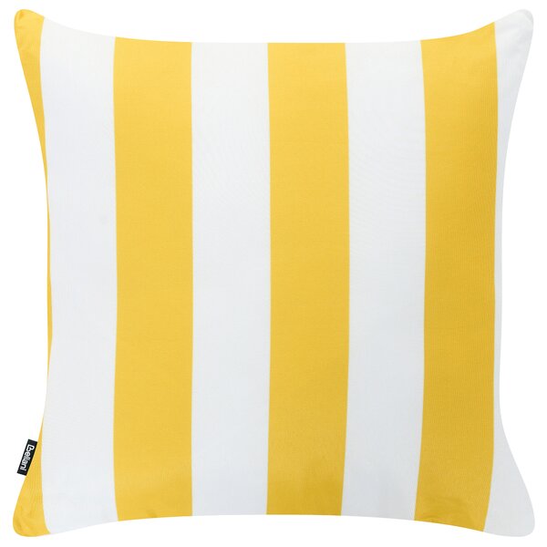 Sada 3 vonkajších dekoratívnych vankúšov viacfarebná polyester 45 x 45 cm štvorcový tvar moderný štýl záhrada exteriér