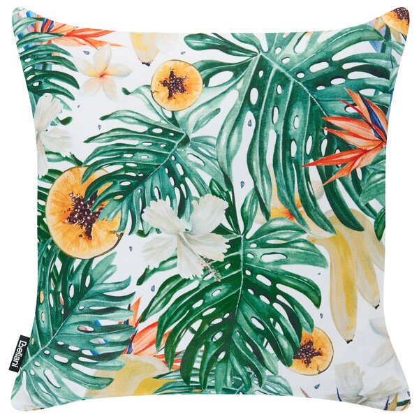 Sada 3 vonkajších dekoratívnych vankúšov viacfarebná polyester 45 x 45 cm štvorcový tvar moderný štýl záhrada exteriér