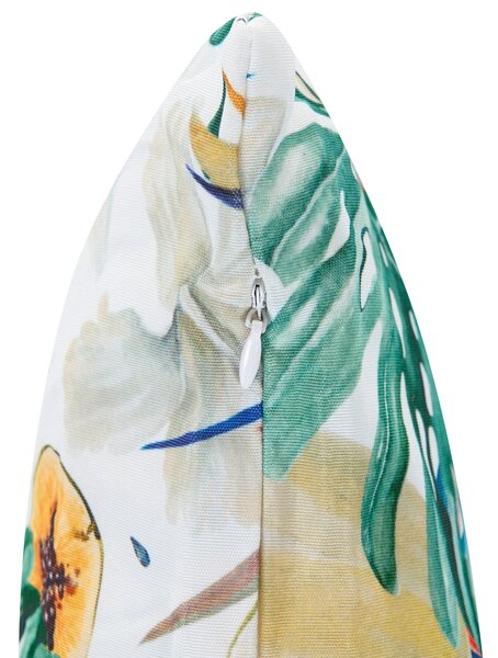 Sada 3 vonkajších dekoratívnych vankúšov viacfarebná polyester 45 x 45 cm štvorcový tvar moderný štýl záhrada exteriér