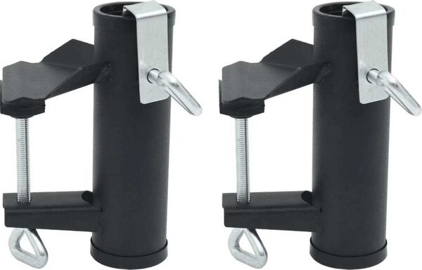 Držiak na slnečník na balkón, 2 kusy, oceľ, priemer 25-38 mm