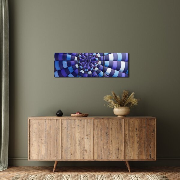 Obraz štruktúry lietajúceho balóna (s hodinami) (90x30 cm)