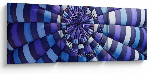Obraz štruktúry lietajúceho balóna (s hodinami) (90x30 cm)