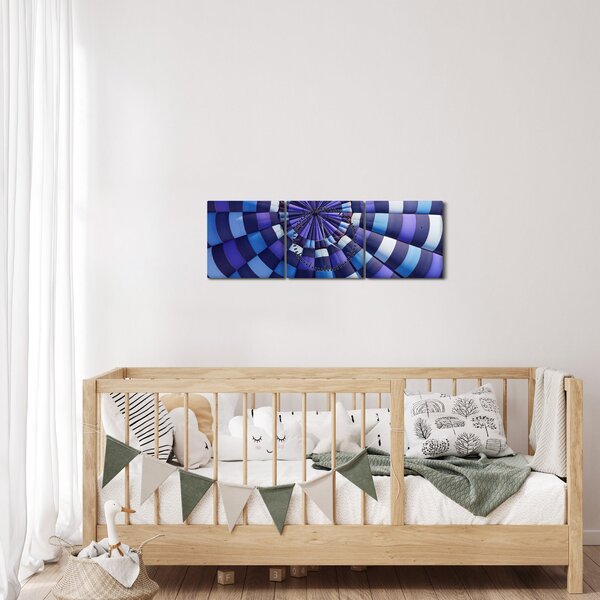 Obraz štruktúry lietajúceho balóna (s hodinami) (90x30 cm)