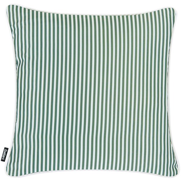 Sada 3 vonkajších dekoratívnych vankúšov zelená polyester 45 x 45 cm štvorcový tvar moderný cottage štýl záhrada exteriér