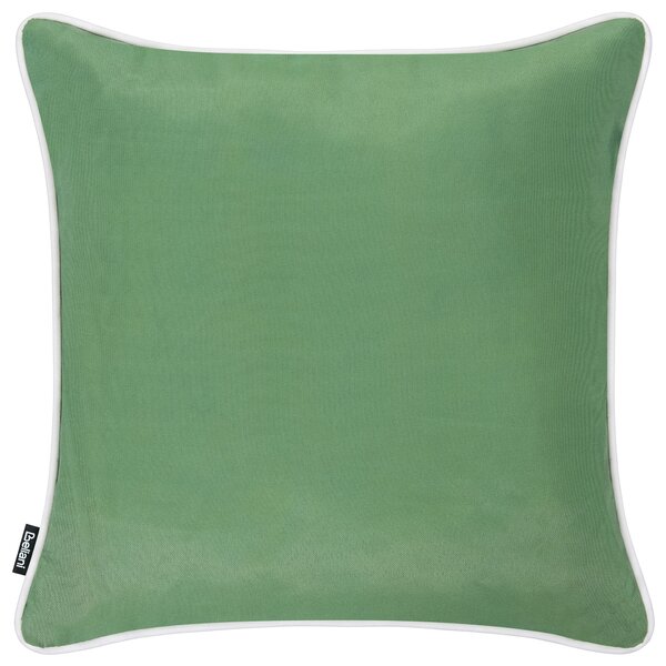 Sada 3 vonkajších dekoratívnych vankúšov zelená polyester 45 x 45 cm štvorcový tvar moderný cottage štýl záhrada exteriér