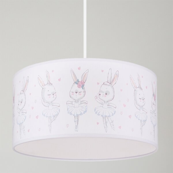 Brilagi - LED detský luster na lanku BOBO 1xE27/60W/230V pr. 35 cm biela/zajačiky