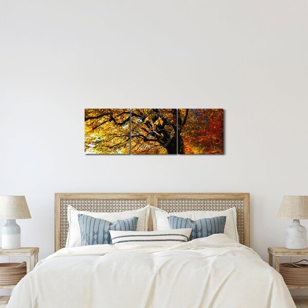 Obraz jesene (s hodinami) (90x30 cm)
