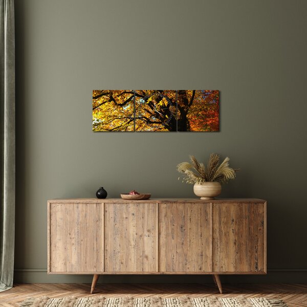 Obraz jesene (s hodinami) (90x30 cm)