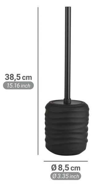 Čierna keramická WC kefa Illana – Wenko