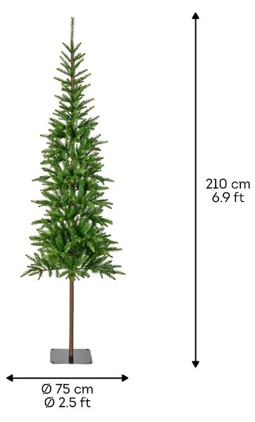 Umelý vianočný stromček Alpbach 210 cm - Úzke stromčeky - 71 do 90cm - Výška 210 cm