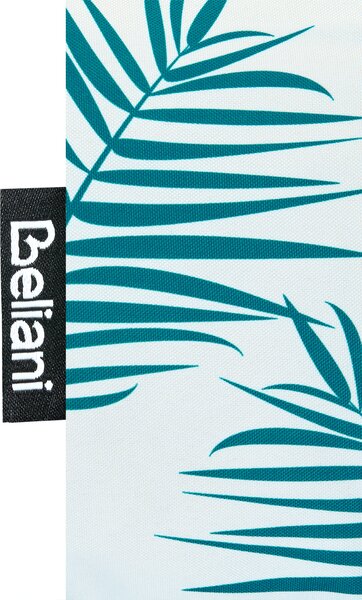 Sada 3 vonkajších dekoratívnych vankúšov biela tyrkysová polyester moderný štýl záhrada exteriér