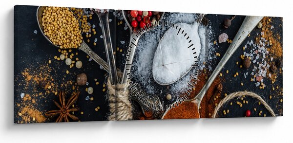 Obraz korenia (s hodinami) (90x30 cm)