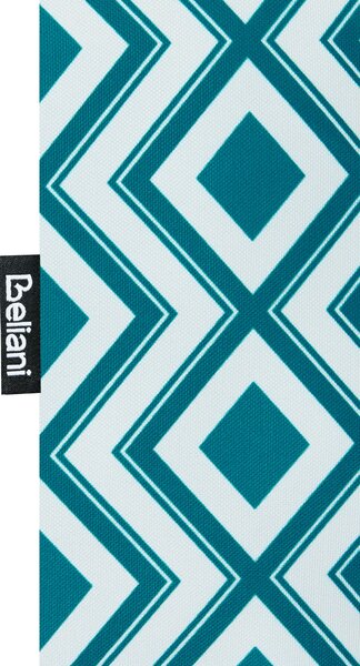 Sada 3 vonkajších dekoratívnych vankúšov biela tyrkysová polyester moderný štýl záhrada exteriér