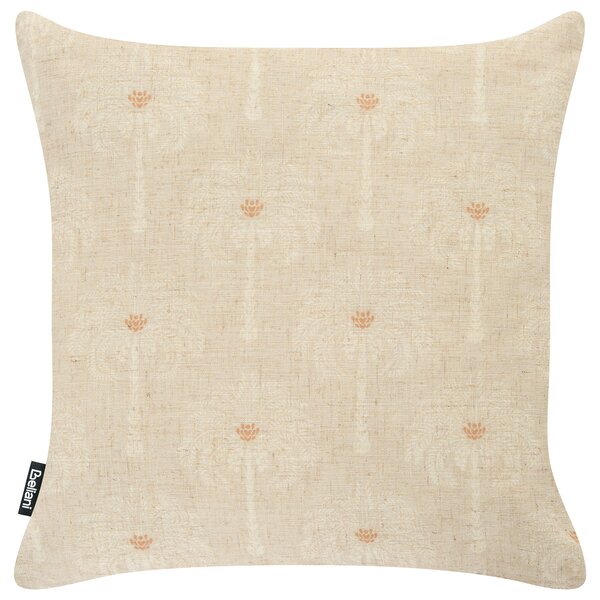 Sada 2 vonkajších dekoratívnych vankúšov béžová polyester ľan 45 x 45 cm štvorcový tvar moderný štýl záhrada exteriér