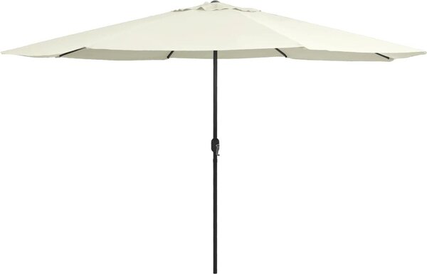 Maison Exclusive – slnečník s kovovým nosníkom, výška 390 cm, farba: piesková biela