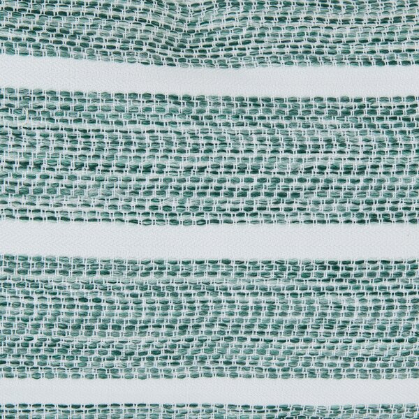 Sada 2 vonkajších dekoratívnych vankúšov olivovozelená polyester 30 x 50 cm obdĺžnikový tvar pruhovaná so strapcami moderný štýl záhrada