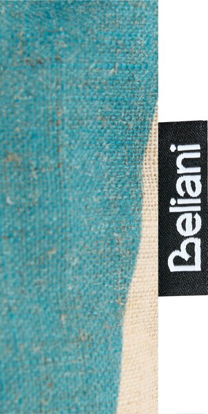 Sada 3 vonkajších dekoratívnych vankúšov béžová modrá polyester ľan moderný štýl záhrada exteriér