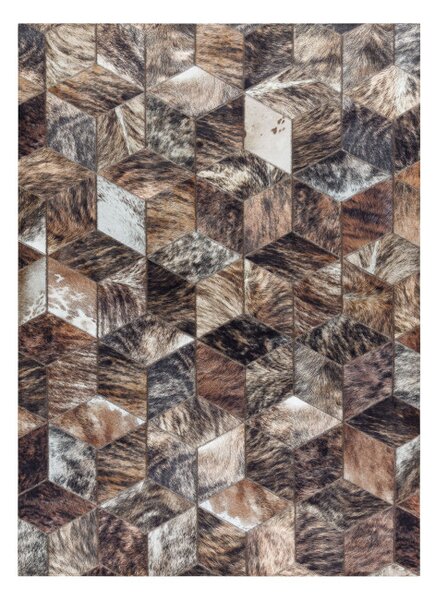 Koberec PATCHWORK 21715 hnedý - imitácia kože krava