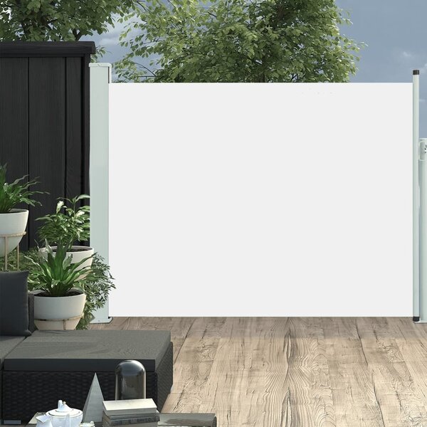 Maison Exclusive – Výsuvná bočná markíza, 140 × 514 cm, krémová farba