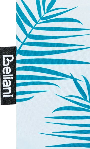 Sada 3 vonkajších dekoratívnych vankúšov biela modrá polyester moderný štýl záhrada exteriér