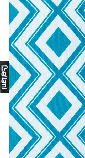 Sada 3 vonkajších dekoratívnych vankúšov biela modrá polyester moderný štýl záhrada exteriér